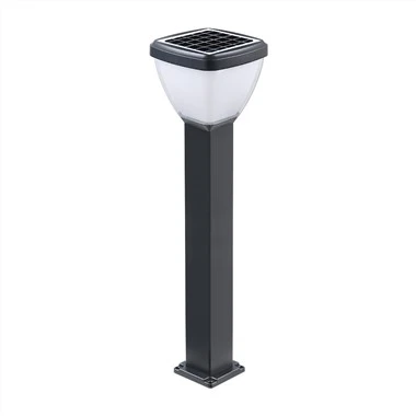 Éclairage de borne d'extérieur à LED solaire carré