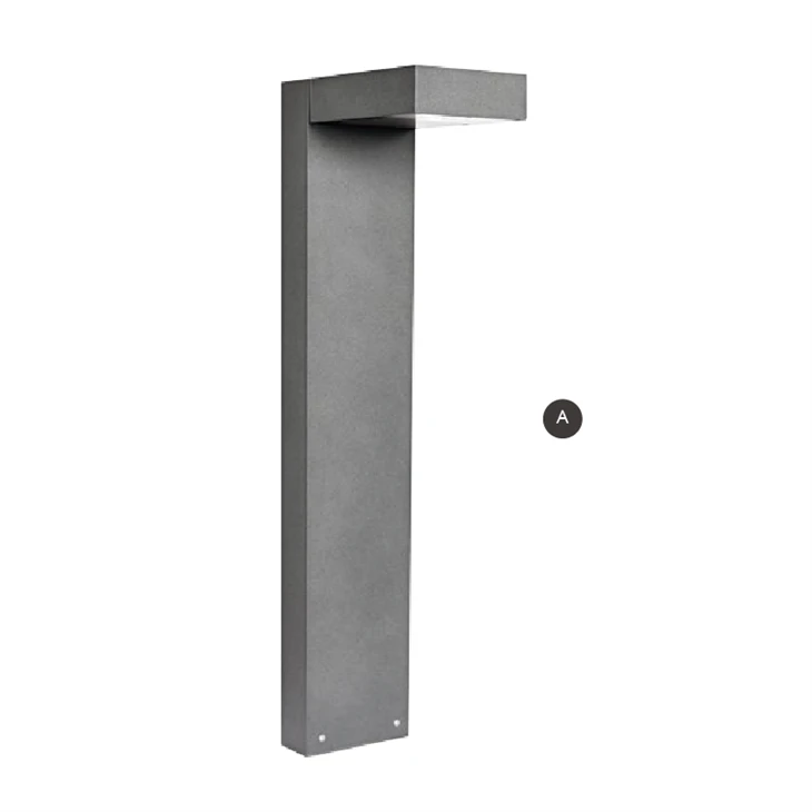 Bornes lumineuses carrées noires